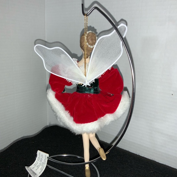 Christmas Ballerina Fairy Ornament Angel Figurine Vintage Porcelain Collectible - Picture 6 of 16